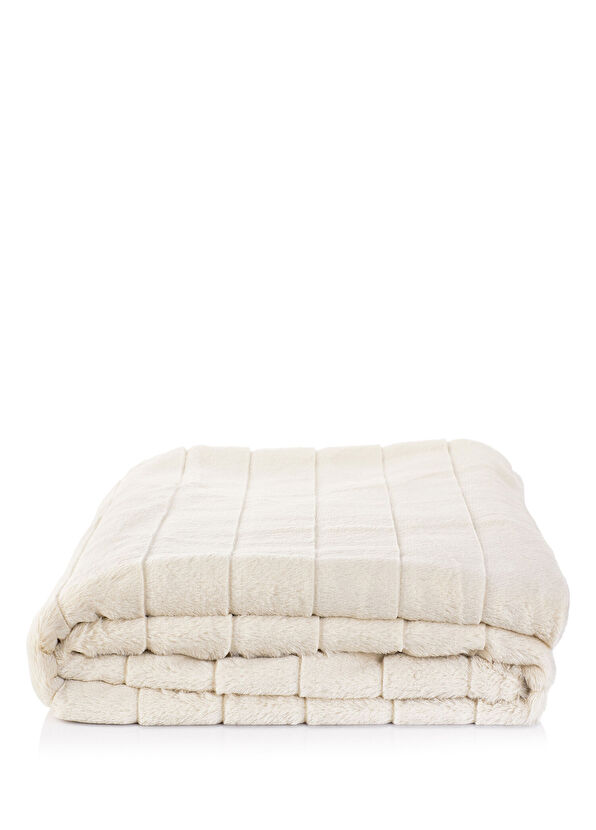 Krem Kürk Battaniye 140 x 190 cm